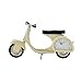 Price comparison product image Miniature Clock - Vespa Scooter - Cream 9088