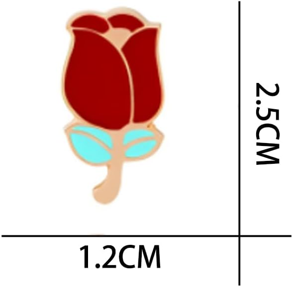 Red Tulips Cartoon Enamel Pins Creative Brooch Lapel Pin Badge Cute Metal Brooch Pins Accessories Decoration for Girls Boys Women Clothes Backpacks Decor