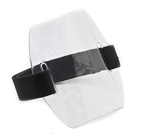 Armband ID Badge Holder with Black Strap Arm Band by OnDepot.com - Pack of 2 PCS