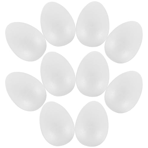 Genérico Huevos de Blancos Portátiles y en Forma de 10 para Manualidades de Bricolaje para de Vacaciones de Pascua y Accesorios Fotográficos