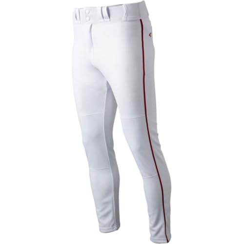 Easton | RIVAL+ Piped Baseball Pant | White/Red | Youth | Large