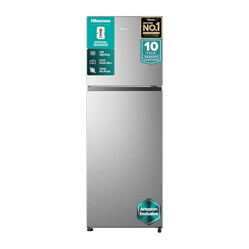 Hisense HTM60320D3AZ 418 Litres Top Mount Refrigerator No Frost Technology Inverter Compressor LED Interior Light Multi Air Flow Silver(Amazon Exclusive)