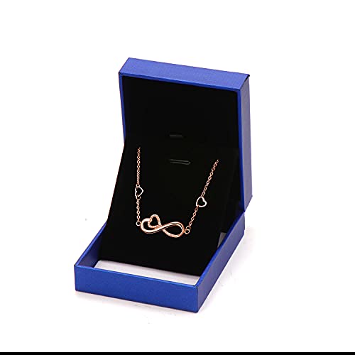 Everu Infinity Bracelets For Women,Sterling Silver Heart Bracelets For Girlsfriend,Charm Bracelets Gifts For Girlfriend,Daughter Gift From Mom,Mother's Day Bracelet (Rose Gold) #TOP5