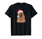 Santa Hat Capybara Christmas T-Shirt