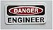 Danger Engineer Hard Hat - Construction Toolbox, Hardhat, Lunchbox, Helmet, Mechanic & More