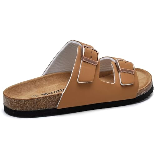 Image of Torotto Kids Sandals Boys Girls Slide Summer Non-slip Cork Glitter Toddler Slippers with Adjustable Straps for Indoor & Outdoor