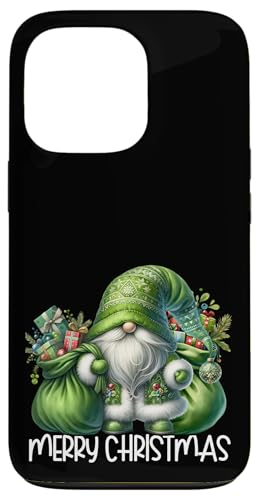 Merry Christmas GNOME with Santa Outfit For Xmas Holiday Carcasa para iPhone 13 Pro