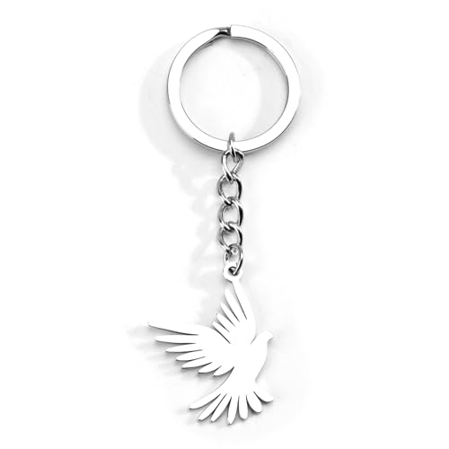 Porte-Clés En Acier Inoxydable Avec Petit Pendentif Oiseau, Comme Cadeau D'anniversaire Pour Femme, élégant Et Moderne, Idée Cadeau Pour Petite Amie, Sœur...