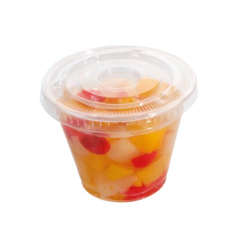 emballage garrigou 50 Pot à dessert 270 ml + couvercle séparé, recyclée, transparent, dessert, smoothie, fruits coupés, tiramisu, préparations sucrées, idéal...