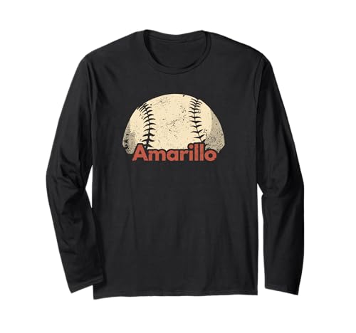 Retro Amarillo Texas Manga Larga