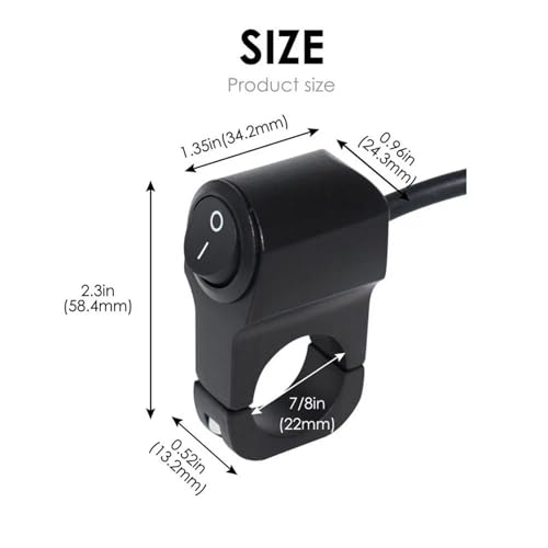 Interrupteur marche arrêt moto universel bouton commande phare antibrouillard guidon 22mm
