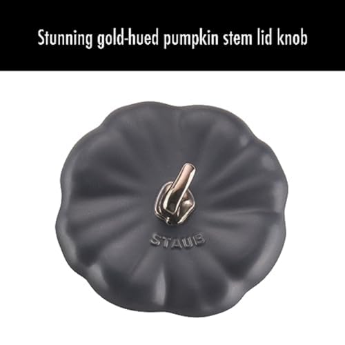 0.75-Quart Staub Ceramic Pumpkin Cocotte (Matte Black) - image 5