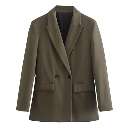 Chaqueta entretiempo mujer elegante con dos botones que estiliza tu figura