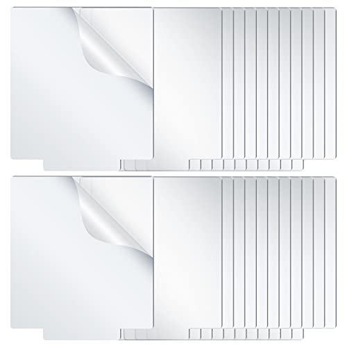 Plaque acrylique transparente de 2mm pour base LED - Lot de 24 plexiglas rectangulaires