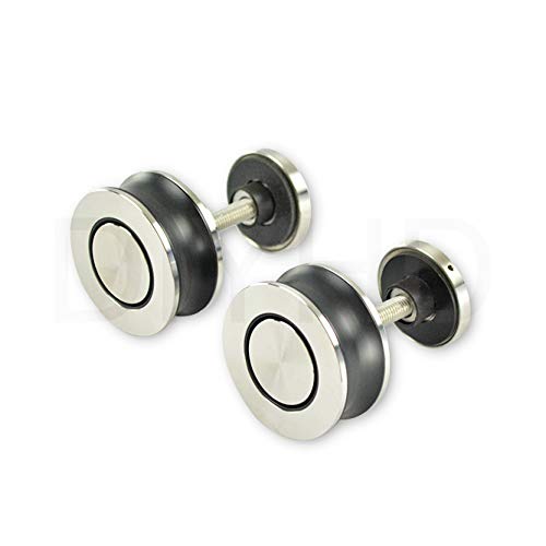 Diyhd 6Ft Ceiling Mount Bracket Concentric Circle Roller Stainless Steel Sliding Barn Wood Door Track Hardware, 6 Ft #TOP4