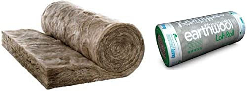 EARTHWOOL 10 x Insulation Loft Rolls Knauf 200mm Thickness, 6.84m2 Per Roll Combi Cut 68.40m2 Area Covered Deliveries to Mainland UK ONLY