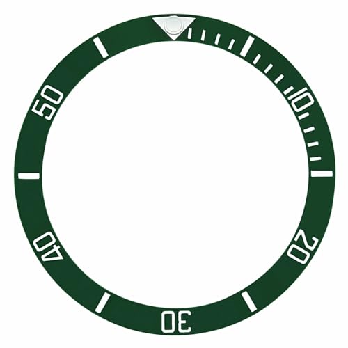 Ewatchparts BEZEL INSERT CERAMIC COMPATIBLE WITH ROLEX SUBMARINER ENGRAVE KERMIT 11610 16800 16610 GREEN