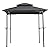 Donext 8' x 5' Grill Gazebo Double Tiered Replacement Canopy Roof, Outdoor Barbecue Gazebo Tent Roof Top, Grill Canopy for Outdoor Grill, Gray