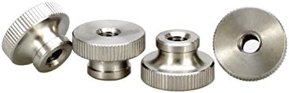 Knurled Thumb Nuts,Knueled Nut with Collar,Round Thumb Nut,Stainless Steel,Pack 8 pcs