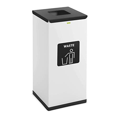 Cubo de basura ULX-GB3 N de 60 L blanco para evitar vaciados continuos