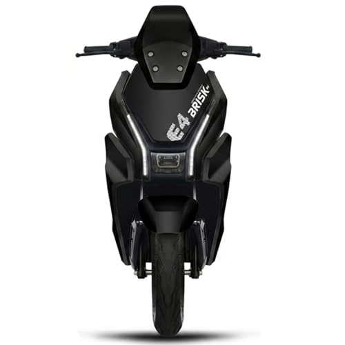 Image of AMO Brisk E4 60V Lithium Ion Battery Low Speed Electric Scooter | 25 km /h | 60-70 km Range | Non-RTO | Portable Charger (Black)
