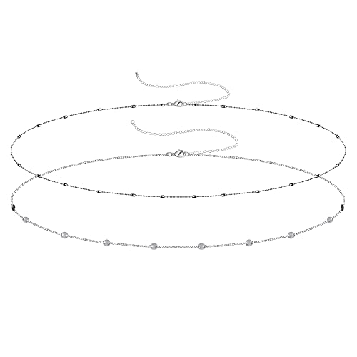 Cadenas de cintura para verano elaboradas en cobre con perlas de acabado pulido