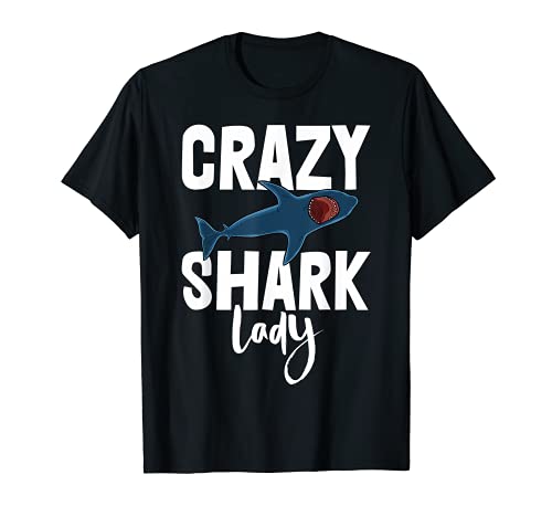 Blue Shark Lady T-Shirt Funny Sea Animal Tees Frauen T-Shirt