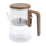 SIXRUN 760ml Magnetische Glas Teekanne, Hoch Borosilikat Hitzebeständige...