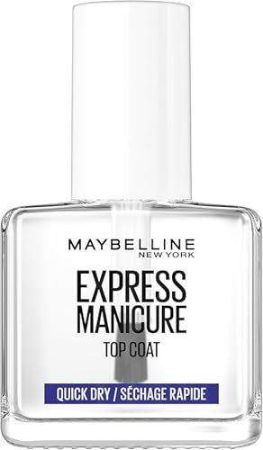 Maybelline New York - Vernis Soin des Ongles - Top Coat Séchage Rapide - Sublime la Brillance - Protège le Vernis pour une Tenue Longue Durée - Superstay Ink Bonder - 12 ml