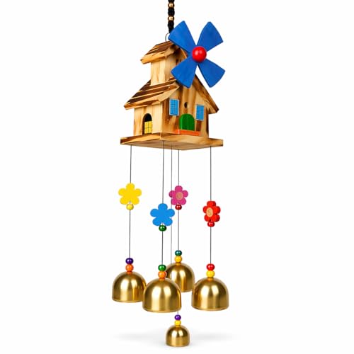 Image of Wind Chimes for Home Decor | Vastu Wind Chime for Positive Energy & Good Luck | Soothing Sound Hanging for Balcony, Entrance & Living Room | Premium Metal Bells | Housewarming Gift