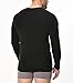Comfneat Men's Thermal Underwear Base Layer 2-Pack long sleeve Undershirts (Black Tops 2-Pack, L)