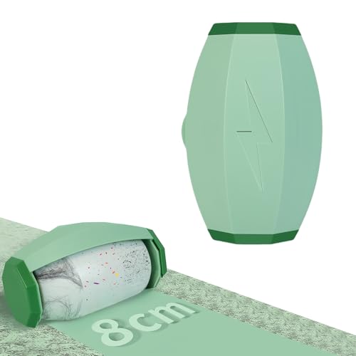 AMFUN 1 Piezas Rodillo quitapelusas Reutilizable Fiohiros, Pegajoso de Pelusa Lavable, Rodillo quitapelusas portátil, Rodillo de Pelusa de Gel para Carpets, Camas, Sofás (Verde
