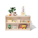 Lovevery, The Montessori Playshelf, 2-in-1 Storage Shelf Makes Toy Rotation and Storage Simple, 100% Birchwood Design