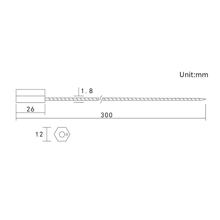 Kocents 13.1 Inch Cable Seal for Oil Tankers, Disposable, Metal Self-Locking Cable Steel Wire Seal for Truck Container Shipping,Security Cable Seals Numbered Tamper Proof Security Tags (Red)