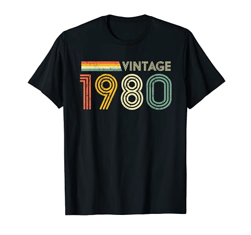 Regalo de cumpleaños 40 hombres retro vintage 1980 retro Camiseta
