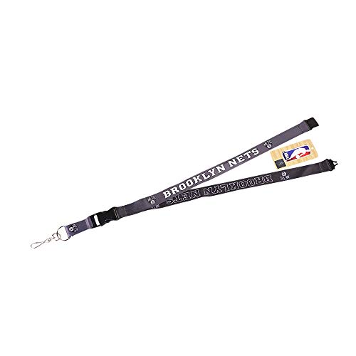 Pro Specialties Group NBA Brooklyn Nets Unisex Brooklyn Nets Lanyard Reverse Pop C, Black