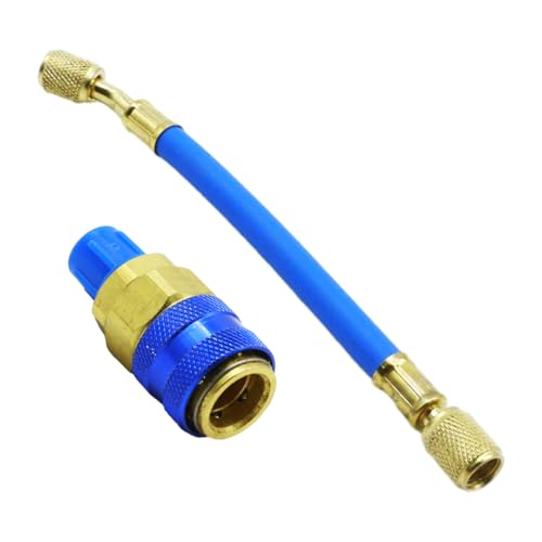 ZUDKSUY AC Oil and Dye Injector Kit, 30ml/ 1 Oz Manual Hand-Push Refrigerant Injector with Metal Body & Rubber Grip and Quick Coupler 1/4 SAE Connector for Most Air Conditioning Systems by ZUDKSUY - Used condition - Image 2