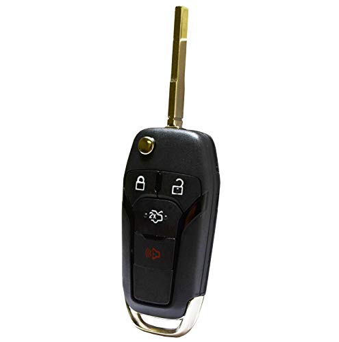 QualityKeylessPlus Replacement Keyless Entry Remote and Uncut Switch Blade Key Compatible with Ford