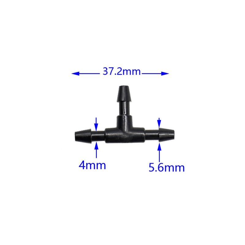 1000 Pz 1/8 "Hose Tee Connettore Acqua Splitter 4/7 3/5 Tubo Da Giardino Irrigazione Acqua Tee Barb Irrigazione a goccia Raccordi