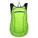 Waterproof Foldable Backpack 20L Lightweight Hiking Backpack with Breathable Shoulder Straps for Outdoor Camping Travel Storage, Black(Light Green)