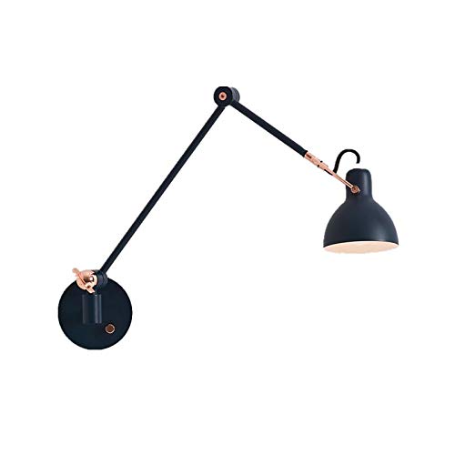 LMAMZ Applique Murale Interieur LED, Lampe Murale Extensible à Long Bras Moderne Lampe de Chevet Liseuse Aluminium Réglable avec Interrupteur pour Chambre Salon Escalier Couloir Cover