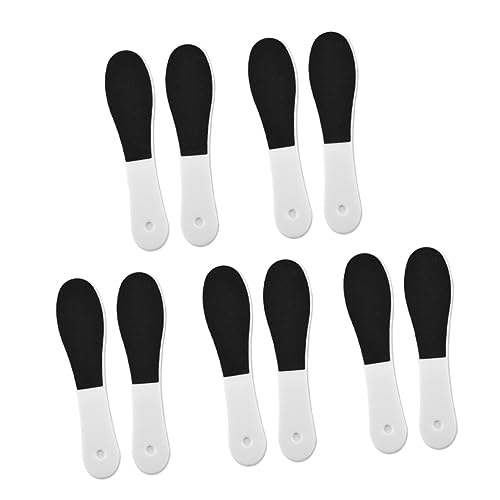 WOFASHPURET 10pcs Foot File Double Sided Tool with Plastic Handle for Removal and Dead Skin Care Ergonomic Design for Feet