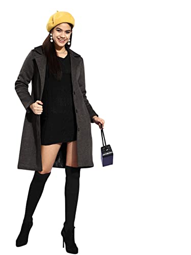 Image of Style Quotient Women Green Solid Trench Coat
