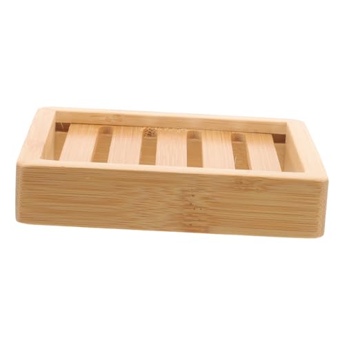 COOLHIYA Soap Dish Handmade Soap Tray with Drainage Slanted Design for Shower and Sink Eco Friendly Holder Smooth Surface Boat Shape Bathroom Accessory