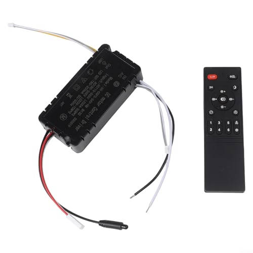 Control remoto de luz de ventilador, controlador de ventilador de techo de 6 velocidades con receptor de atenuación continua, control remoto infrarrojo para luces LED AC110-265V (con guía de aire)