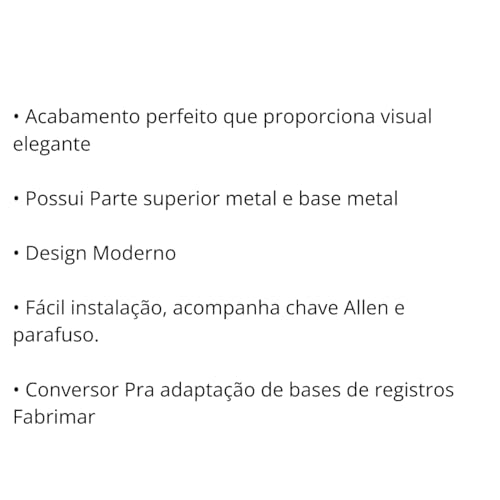 Acabamento Registro Quadrado Padrão Fabrimar Preto Pollo