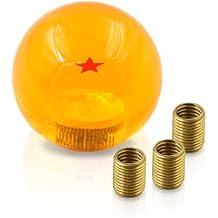 AJP Distributors M8 M12 x 1.25 / M10 x 1.5 Thread Universal 1 Star Shift Knob, M8x1.25 M10x1.5 M12x1.25 JDM VIP M/T Manual Stick Gear Shifter Lever Screw On Adapter Nut Orange