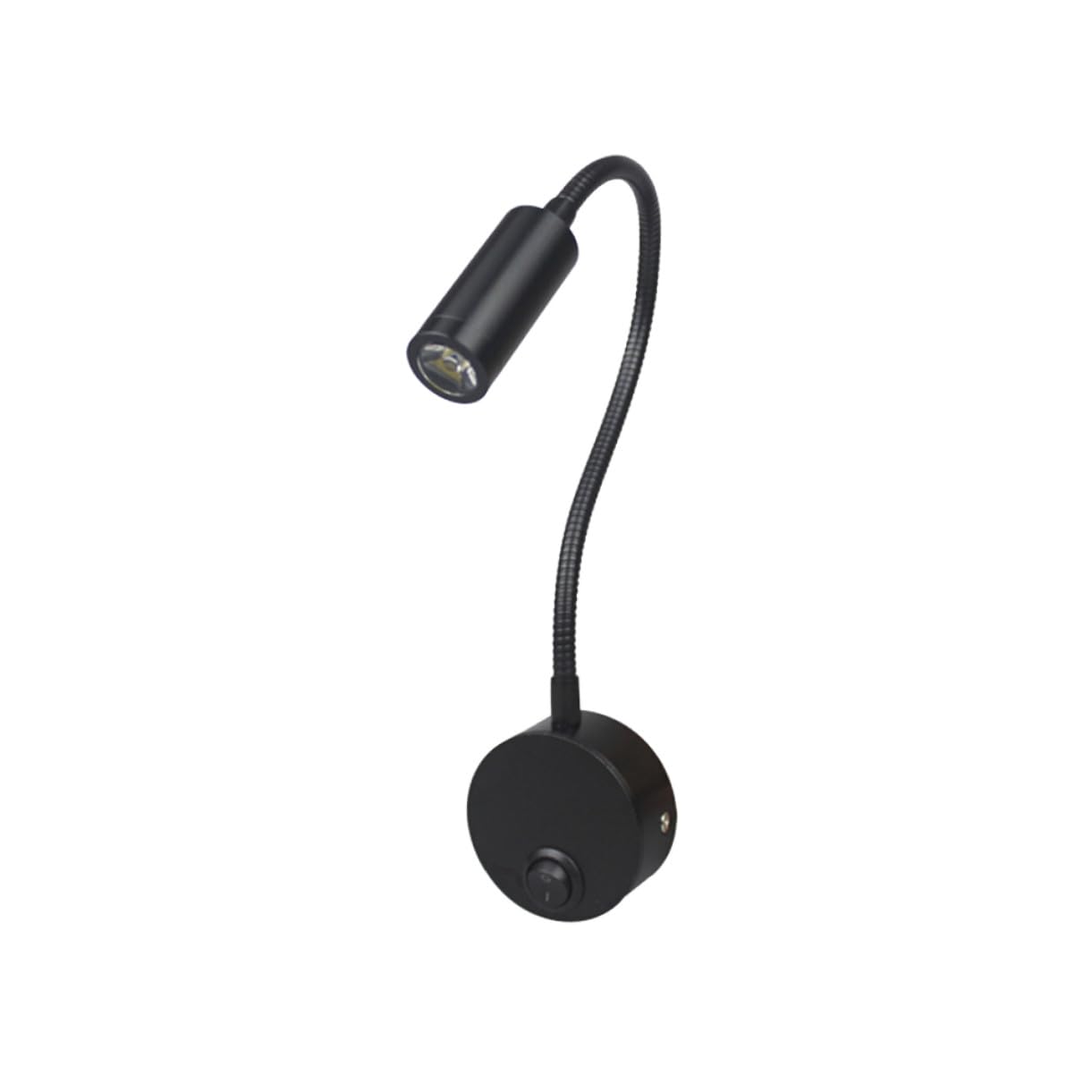Operitacx Lámpara LED de Pared para Lectura con Cuello Flexible Luz Blanca Fría Lámpara de Escritorio para Dormitorio y Oficina Protección sin Color Negro