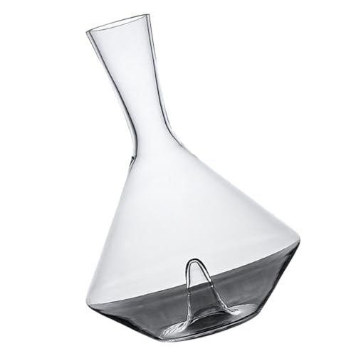 MOTHNUR Decanter Vino Vetro Trasparente Dispenser Antiscivolo e Bar Design Unico per Ossigenati e Gusto per Feste e