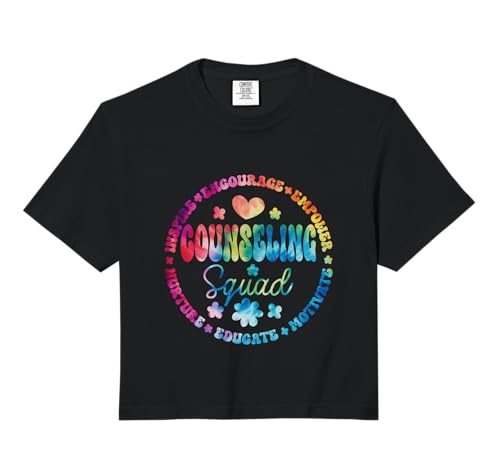Groovy Counseling Squad Appreciation Week Back to School Comfort Colors Crop Top